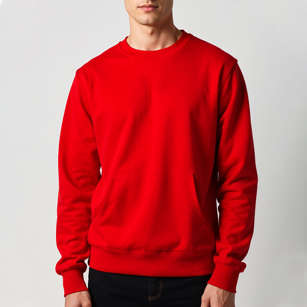 Circle Unisex French Terry Crewneck Sweatshirt with Pocket