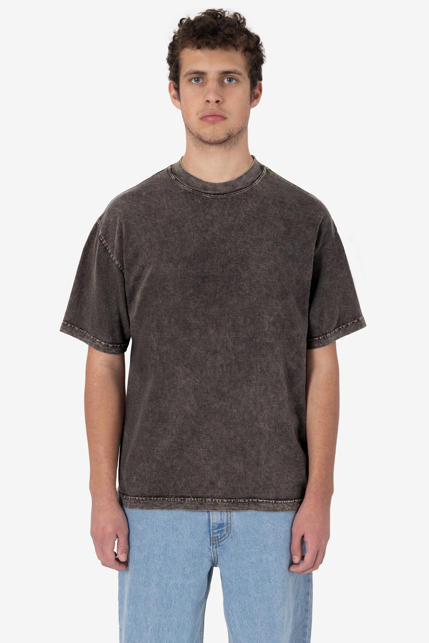 LA Apparel Garment Dye Crew Neck T-Shirt (Mineral Wash)