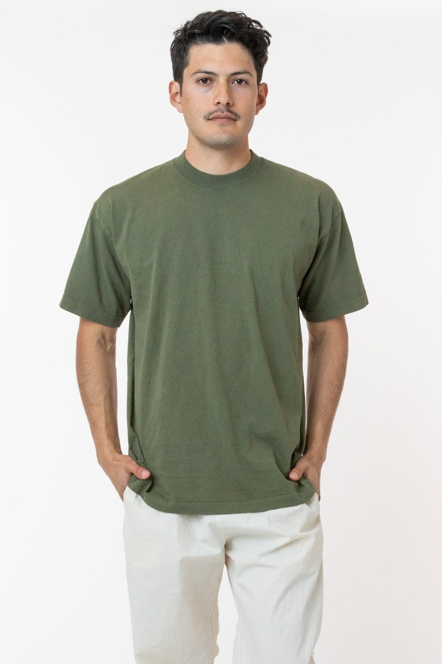 LA Apparel Garment Dye Crew Neck T-Shirt (Mineral Wash)