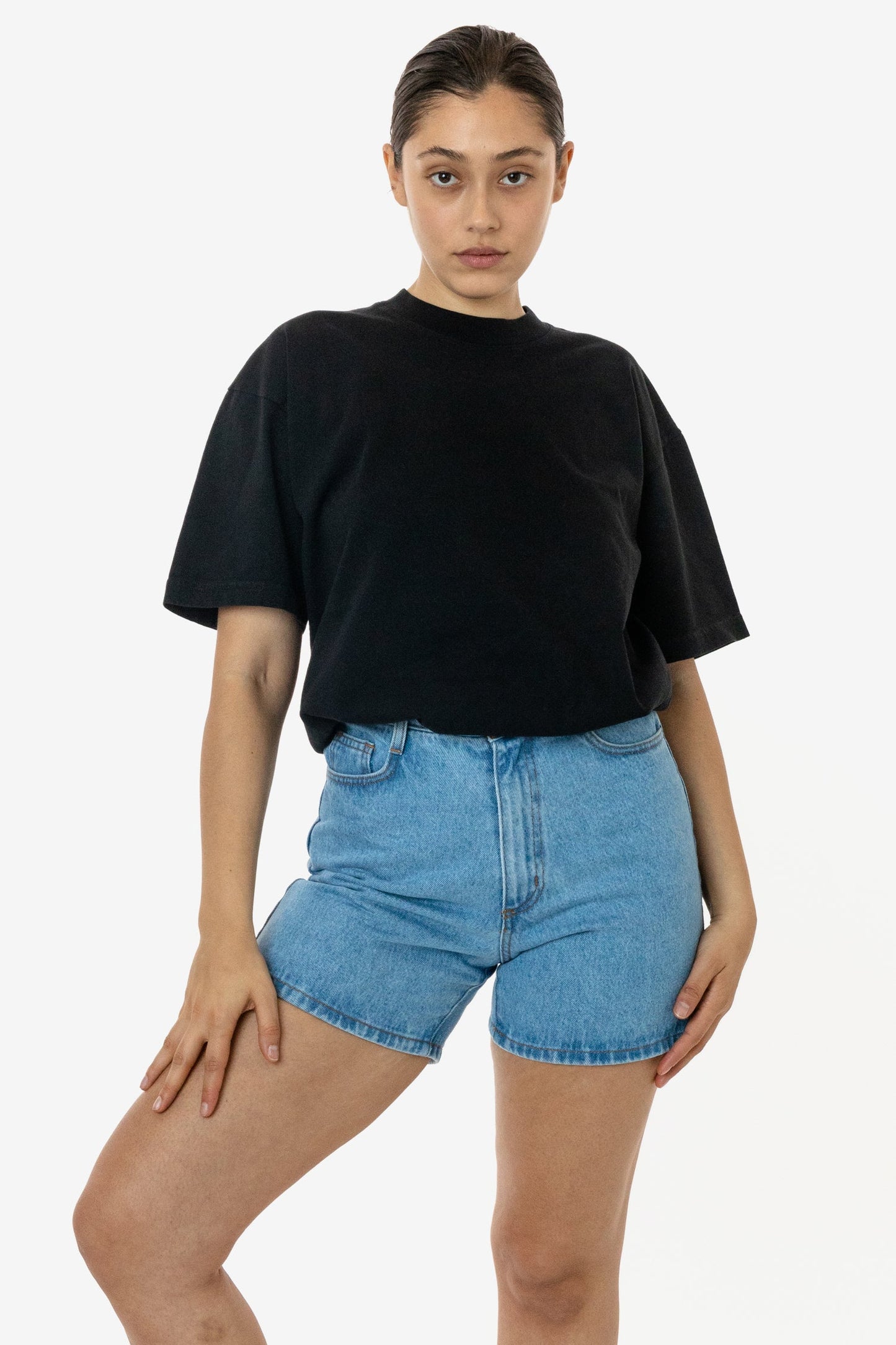 LA Apparel Garment Dye Crew Neck T-Shirt (Mineral Wash)