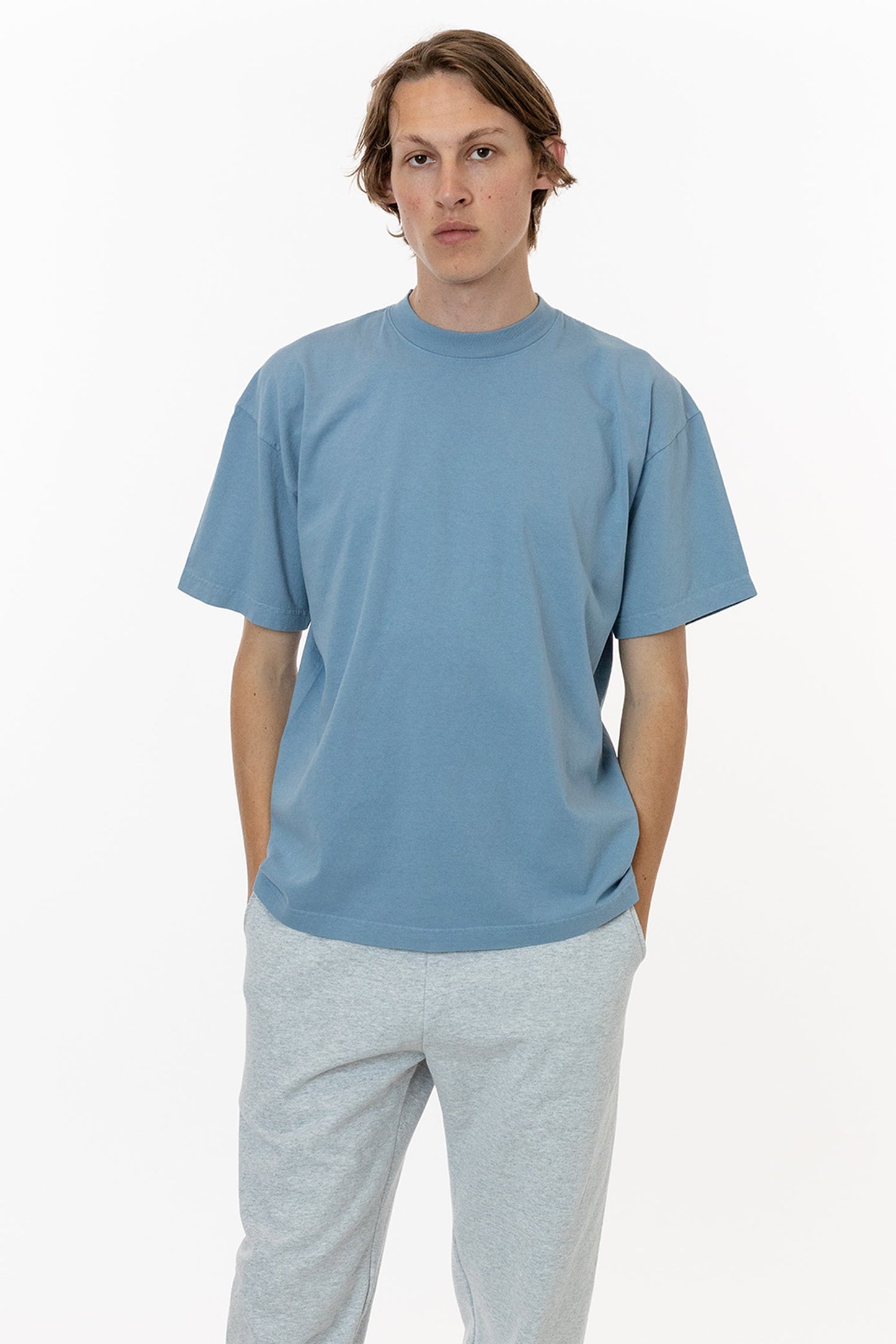 LA Apparel Garment Dye Crew Neck T-Shirt (Mineral Wash)