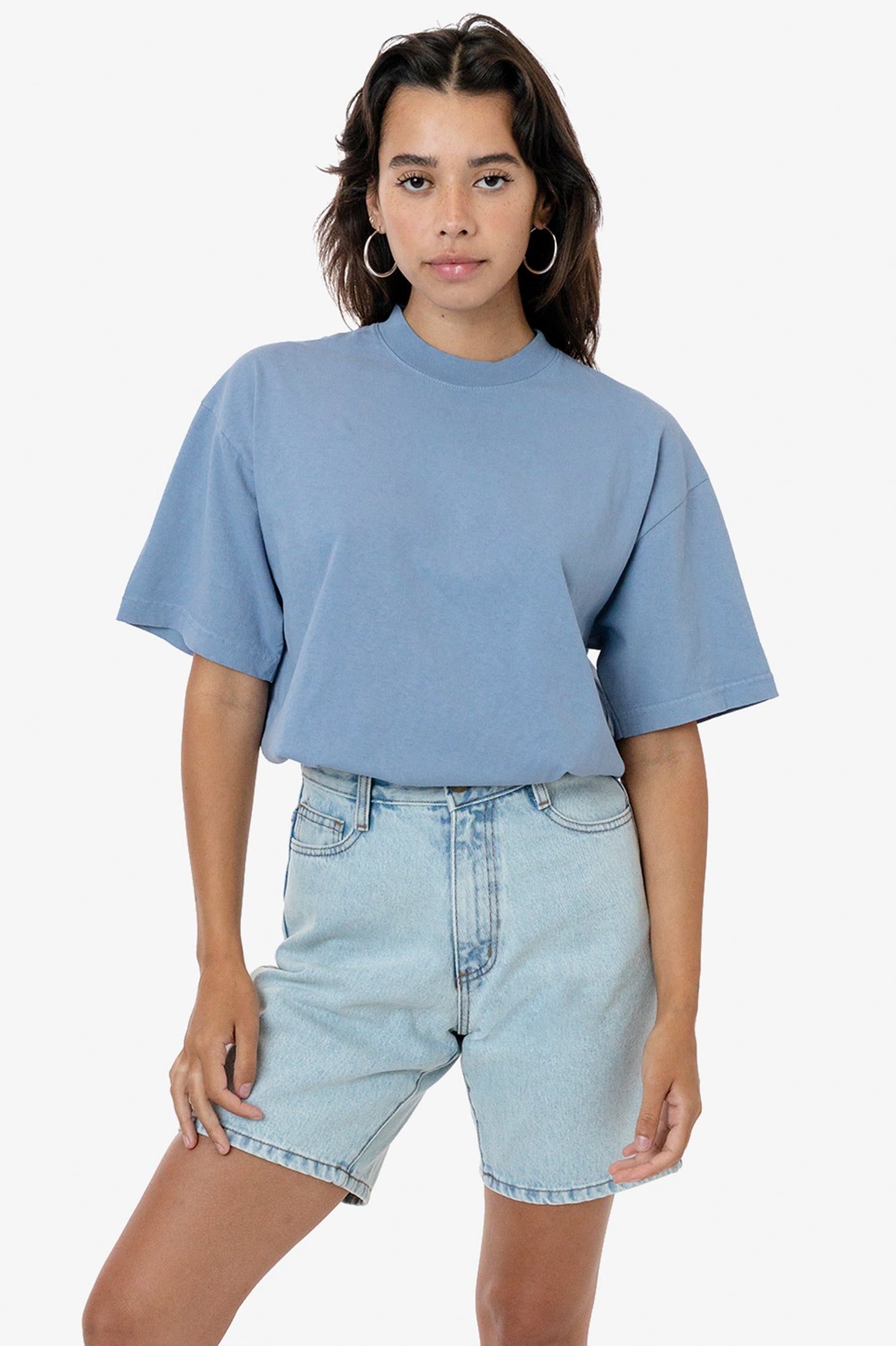 LA Apparel Garment Dye Crew Neck T-Shirt (Mineral Wash)
