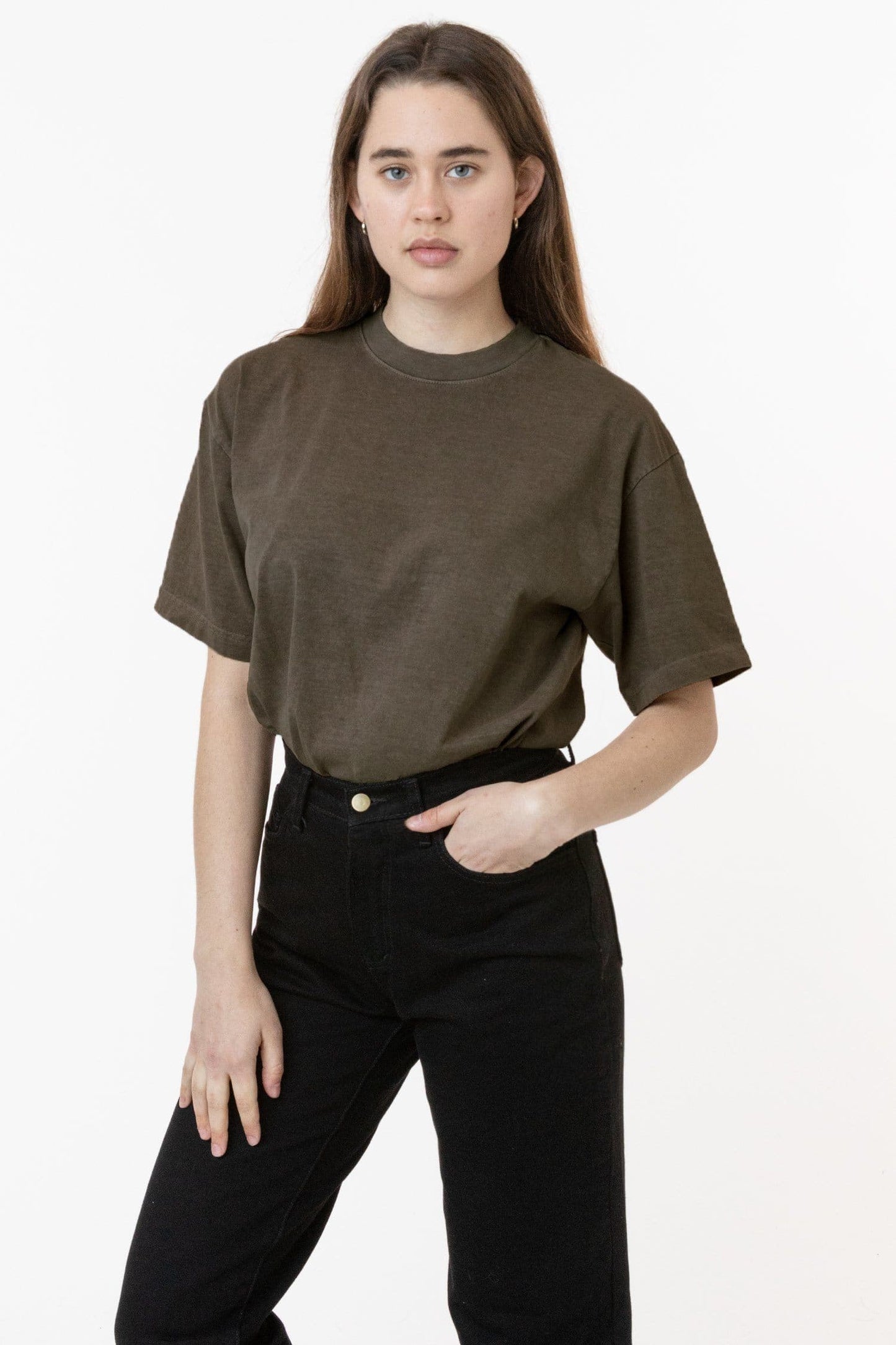 LA Apparel Garment Dye Crew Neck T-Shirt (Mineral Wash)