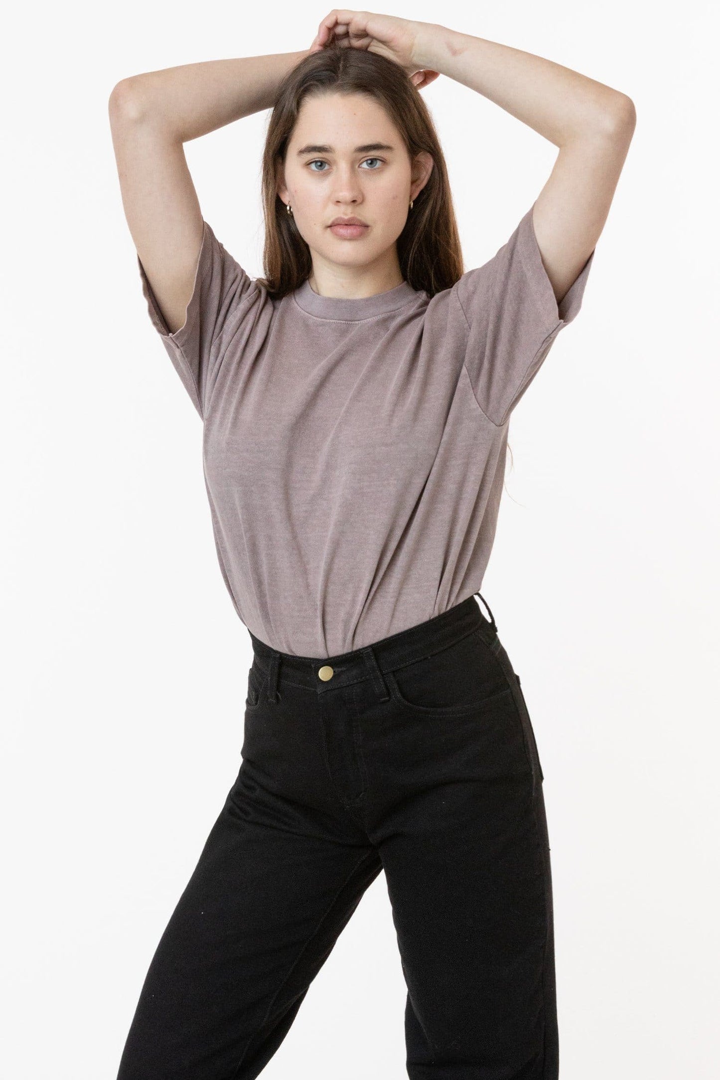 LA Apparel Garment Dye Crew Neck T-Shirt (Mineral Wash)