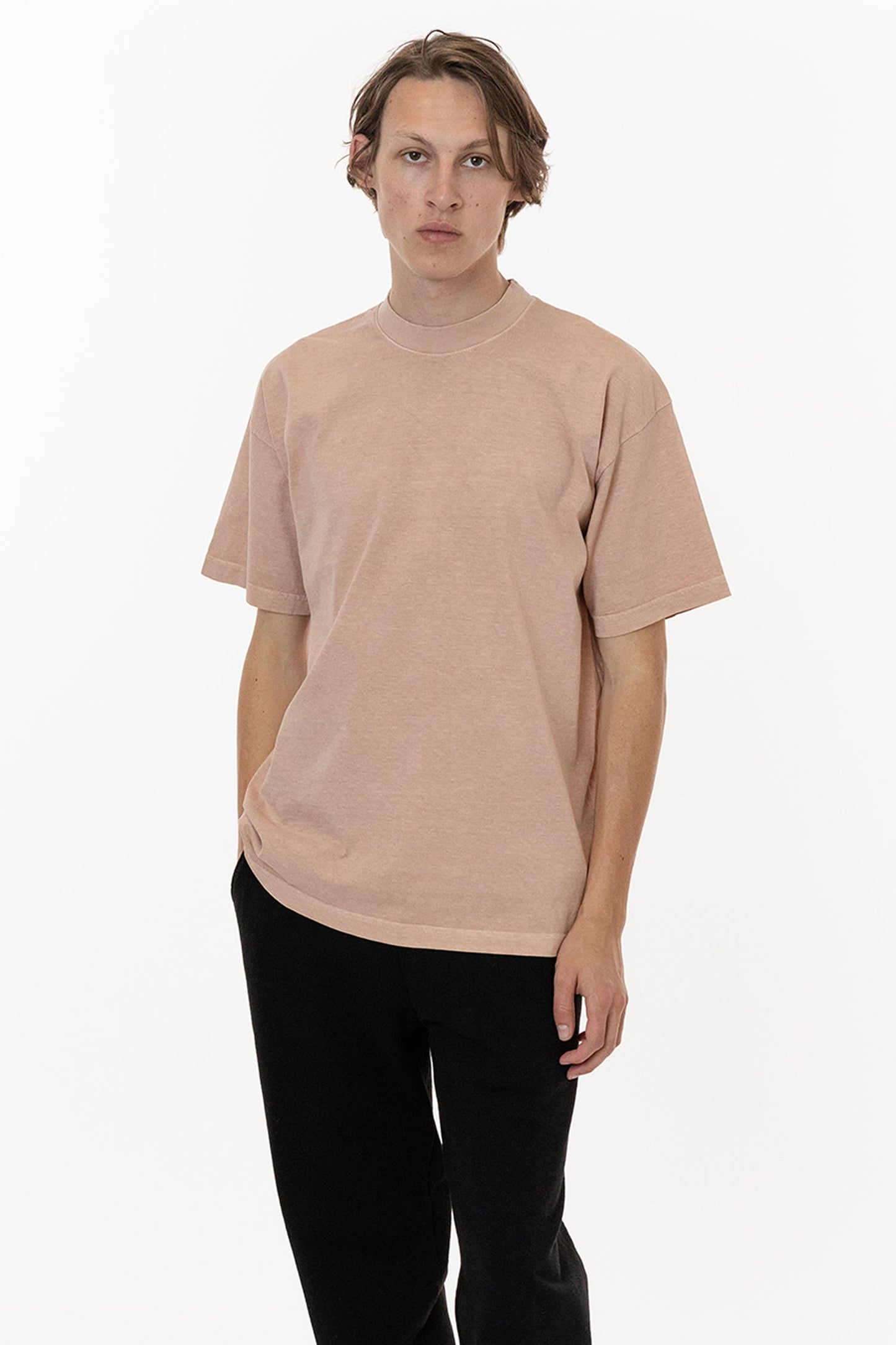 LA Apparel Garment Dye Crew Neck T-Shirt (Mineral Wash)