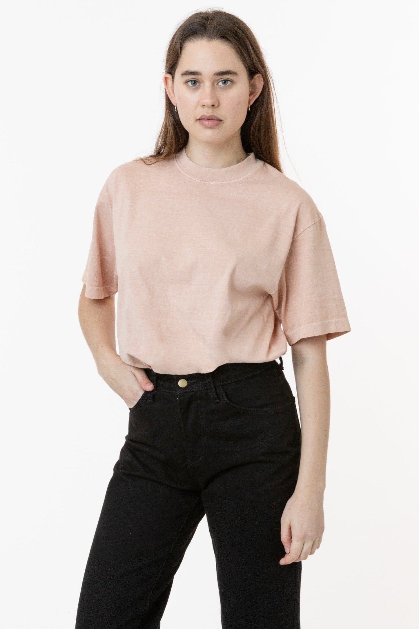 LA Apparel Garment Dye Crew Neck T-Shirt (Mineral Wash)