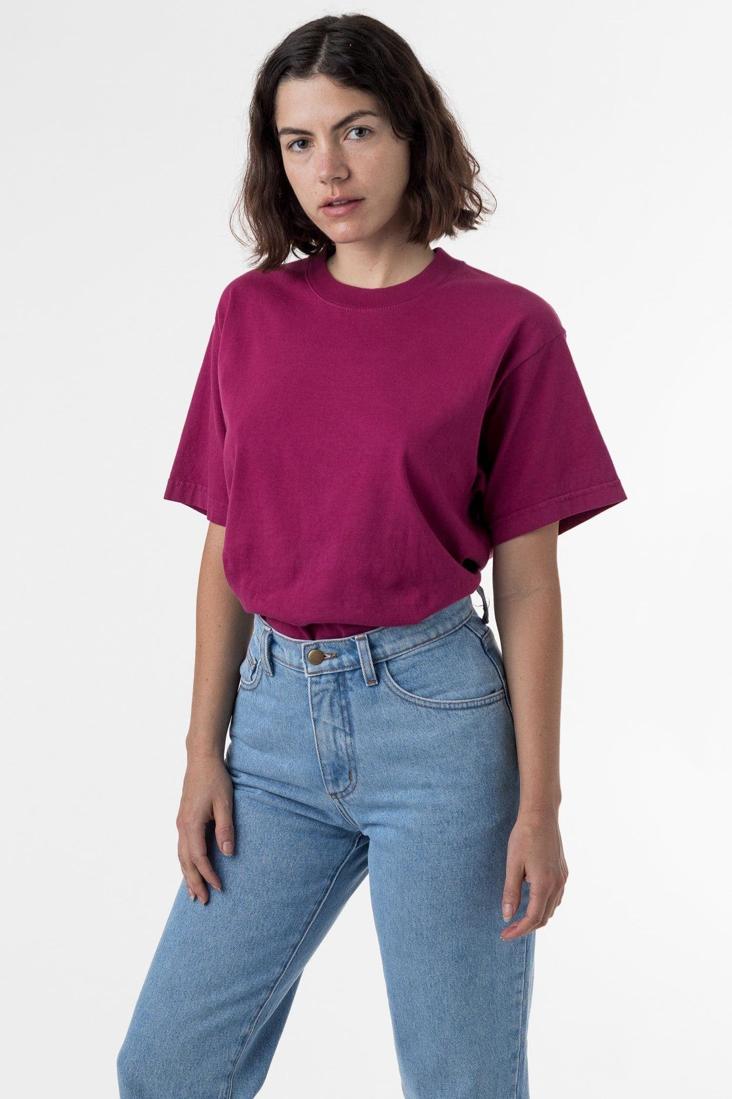 LA Apparel Garment Dye Crew Neck T-Shirt (Mineral Wash)