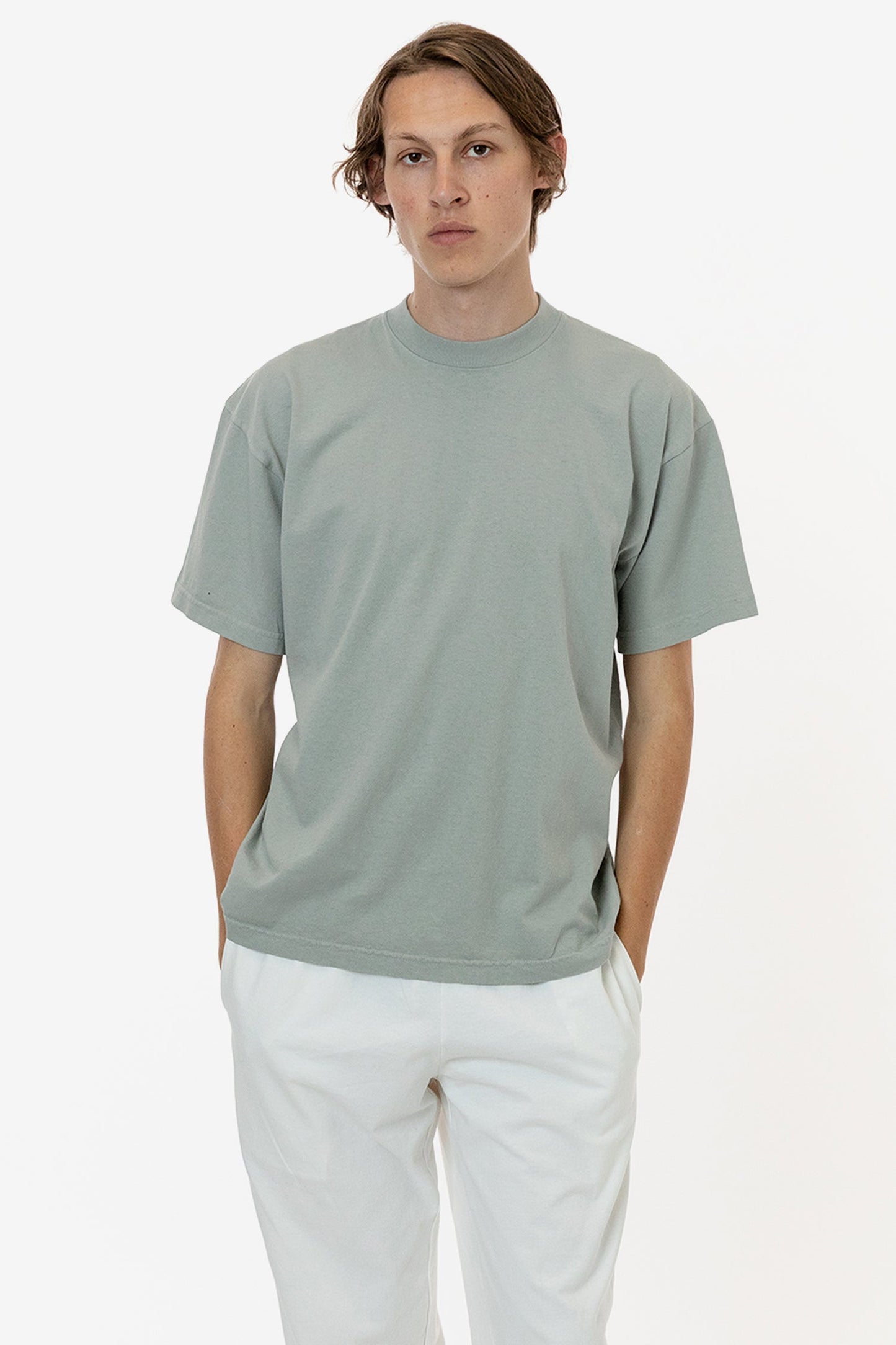 LA Apparel Garment Dye Crew Neck T-Shirt (Mineral Wash)