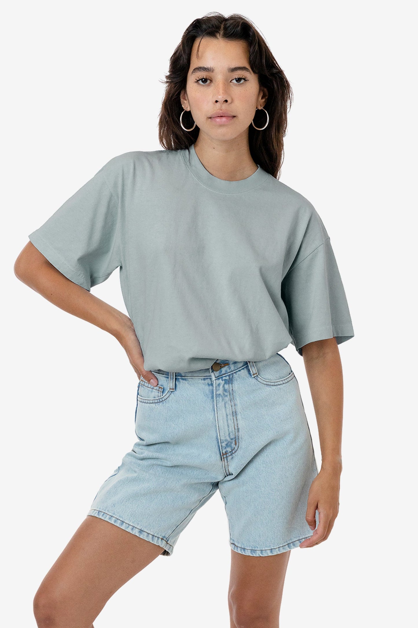 LA Apparel Garment Dye Crew Neck T-Shirt (Mineral Wash)