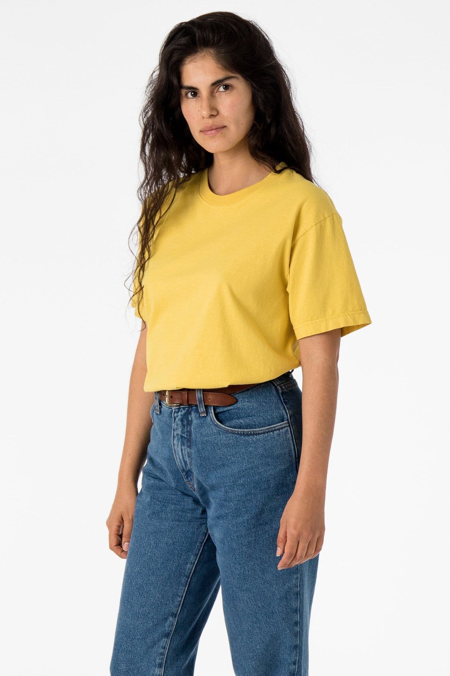 LA Apparel Garment Dye Crew Neck T-Shirt (Mineral Wash)