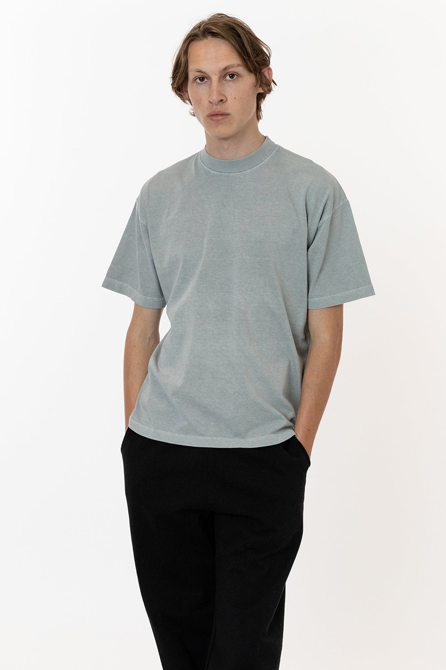 LA Apparel Garment Dye Crew Neck T-Shirt (Mineral Wash)