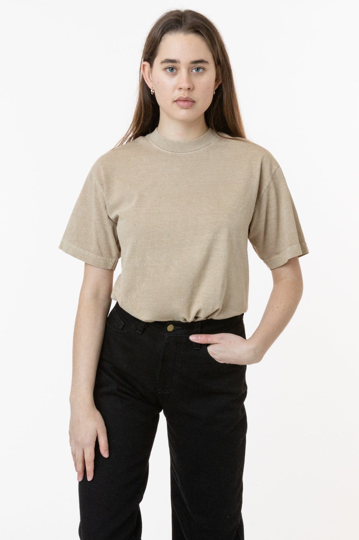 LA Apparel Garment Dye Crew Neck T-Shirt (Mineral Wash)