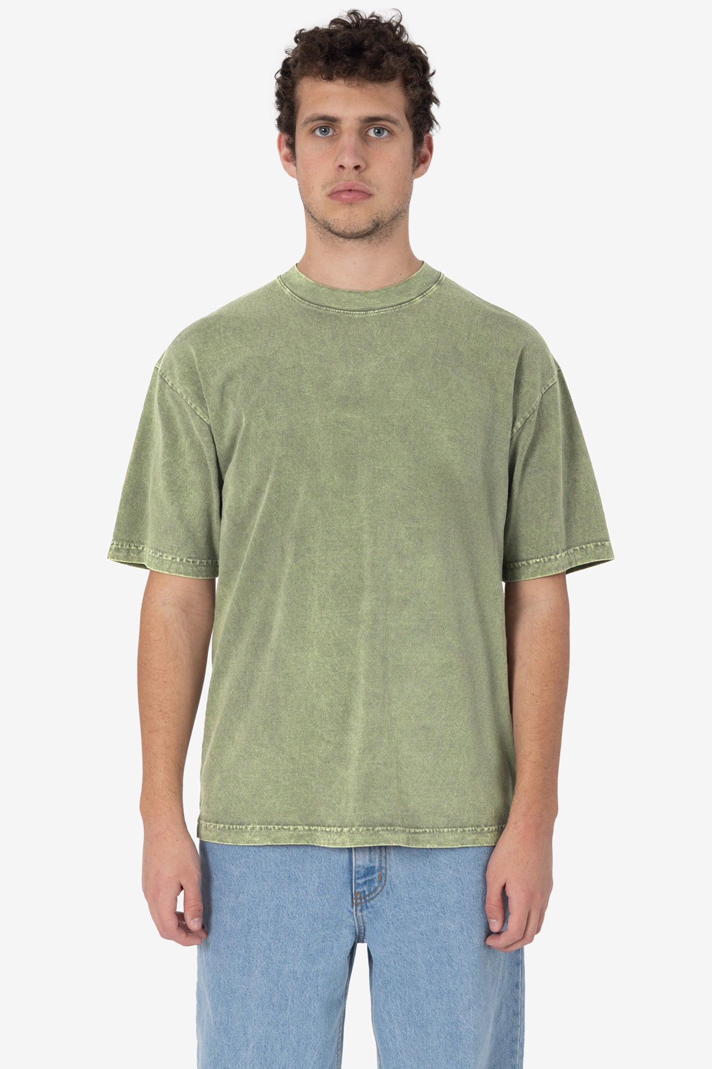 LA Apparel Garment Dye Crew Neck T-Shirt (Mineral Wash)