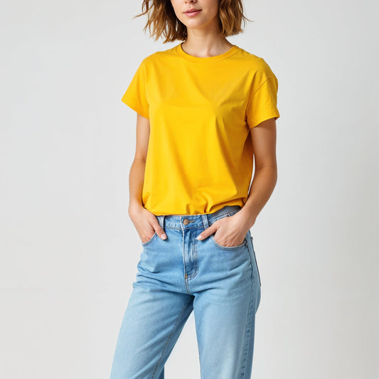 Circle Skinny Fit Short Sleeve Women Tee