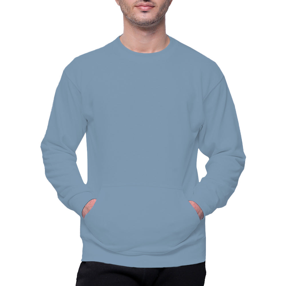 Circle Unisex French Terry Crewneck Sweatshirt with Pocket